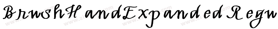 BrushHandExpanded Regular字体转换